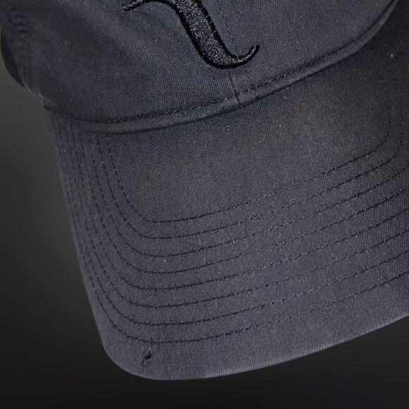 Nike Dri Fit Roger Federer RF Legacy 91 Tennis Cap Double Black Adjustable Hat - Picture 4 of 7